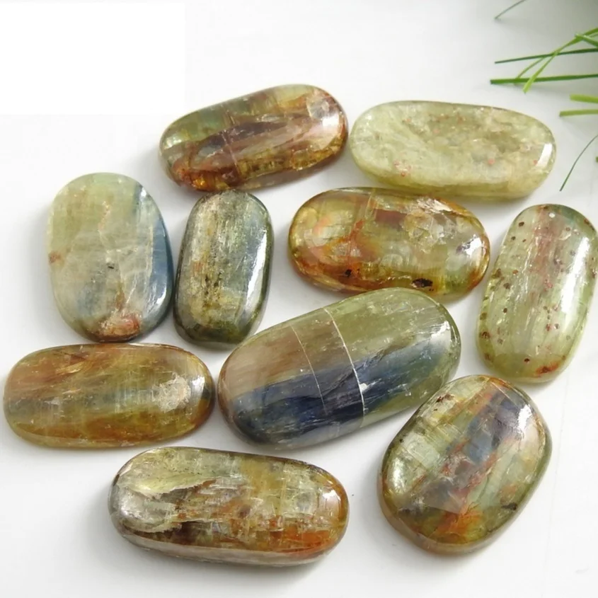 Green Kyanite Smooth Cabochon Loose Stone For Making Jewelry Wholesaler Supplies Natural Stone