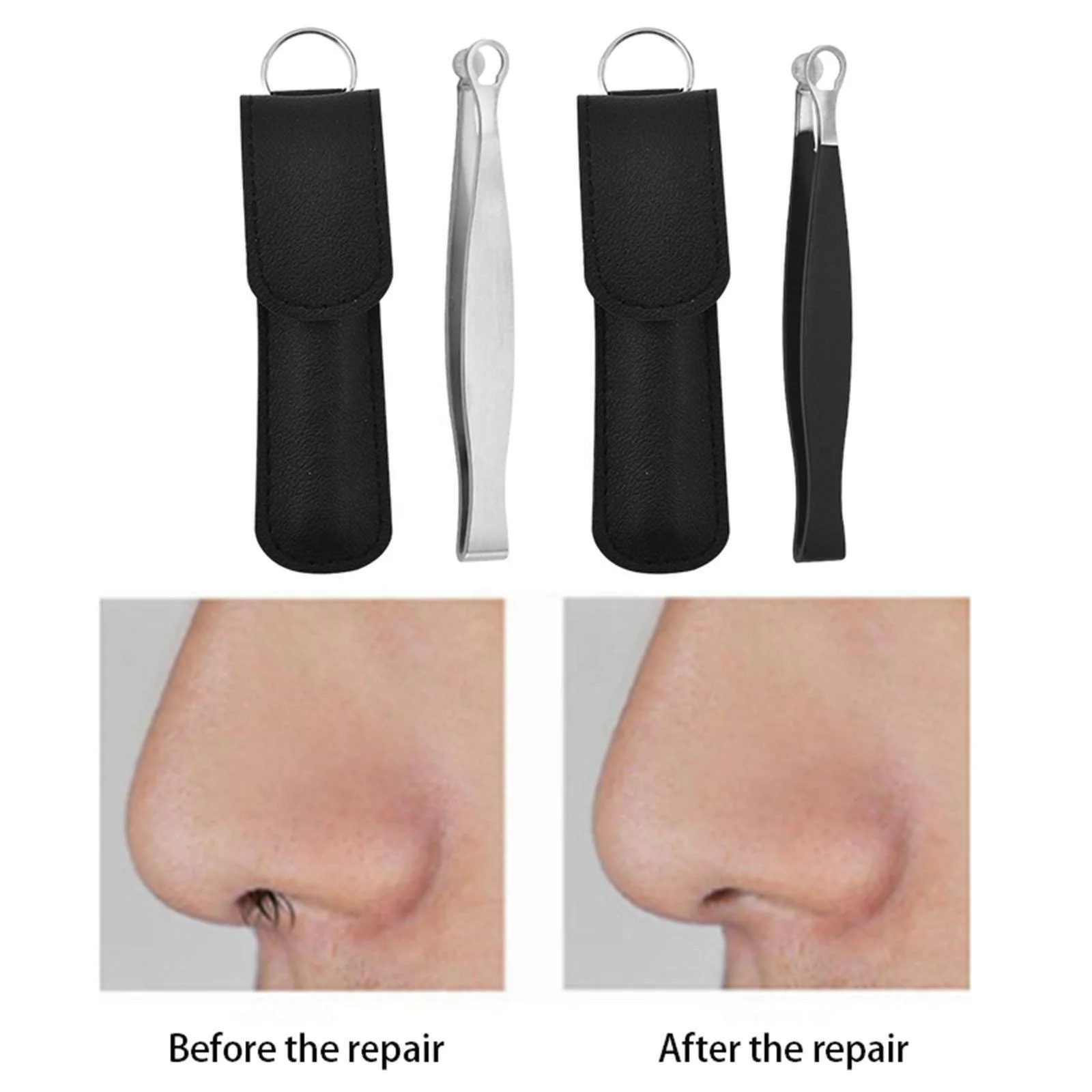 Nose Hair Trimming Tweezers Round Head Multifunctional Water Resistant Stainless Steel for Noses Sideburns Nose Men Women