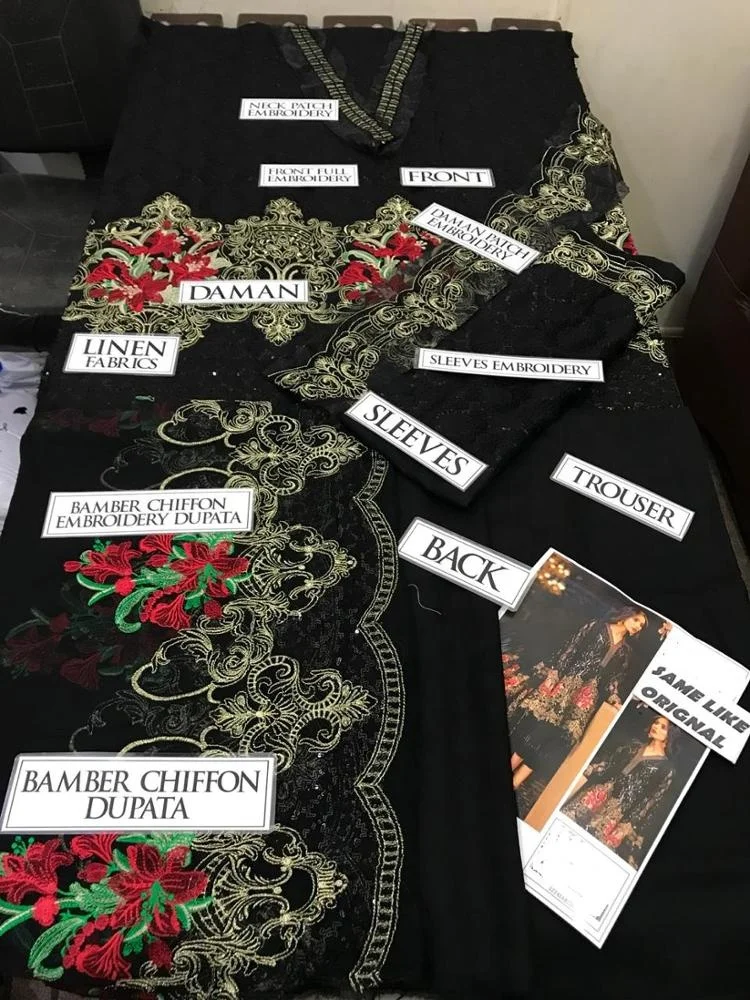 Indian Pakistani Embroidered Shalwar Kameez Lawn Suit Hot Selling Dress 2021