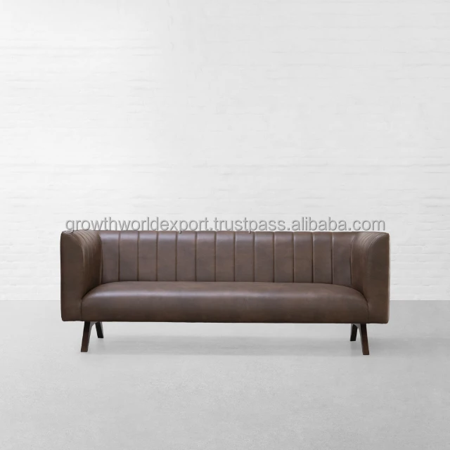 Hottest 3 Seater Grey Chesterfield Leather Sofa Chesterfield Restaurant Sofa Hotel Furniture Best Modern home Furniture 2024