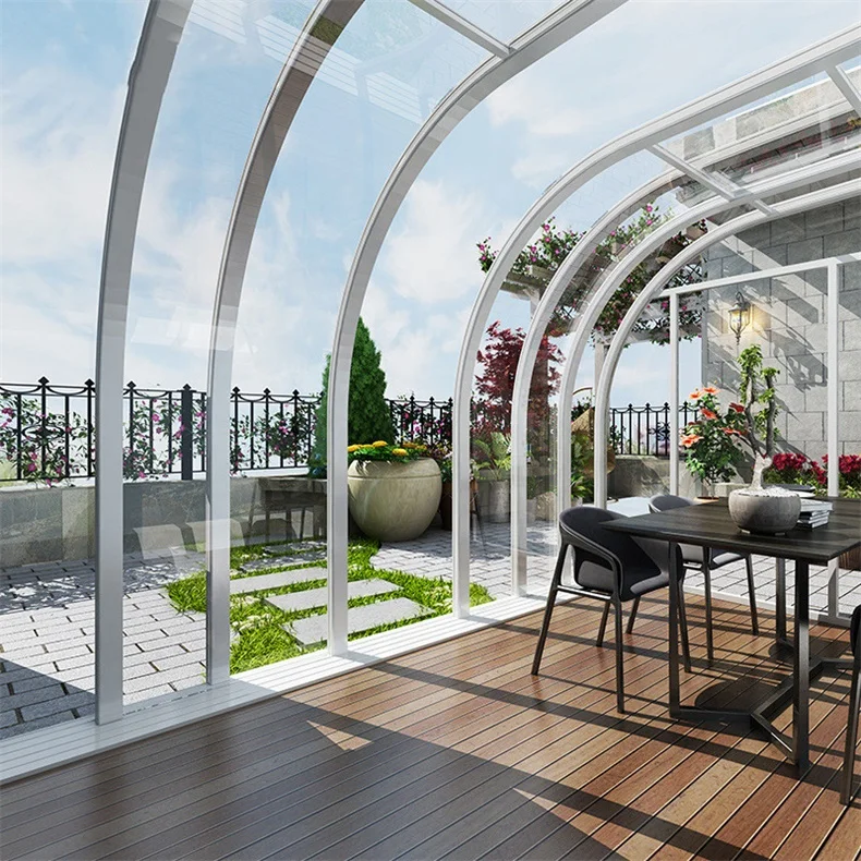 Retractable Tempered Glass Roof Infinity Pool Automatic Motorized Retractable Glass System Enclosures Retractable Sun Roof