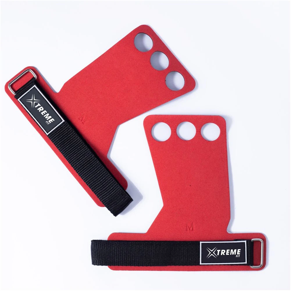 Professional Quality Weight Lifting Pull Up Bar Hand Grip Pads Non Slip Rubber Palm Protection Grip With Adjustable Wrist Strap