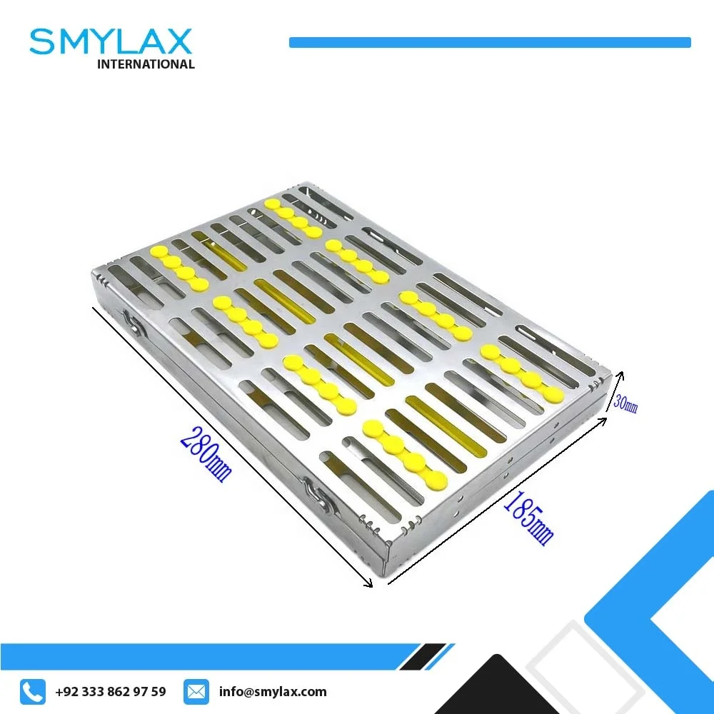 1pc Dental Sterilization Rack Surgical Autoclavable Sterilization Box Dental Cassette Disinfection Tray Dentist Tools