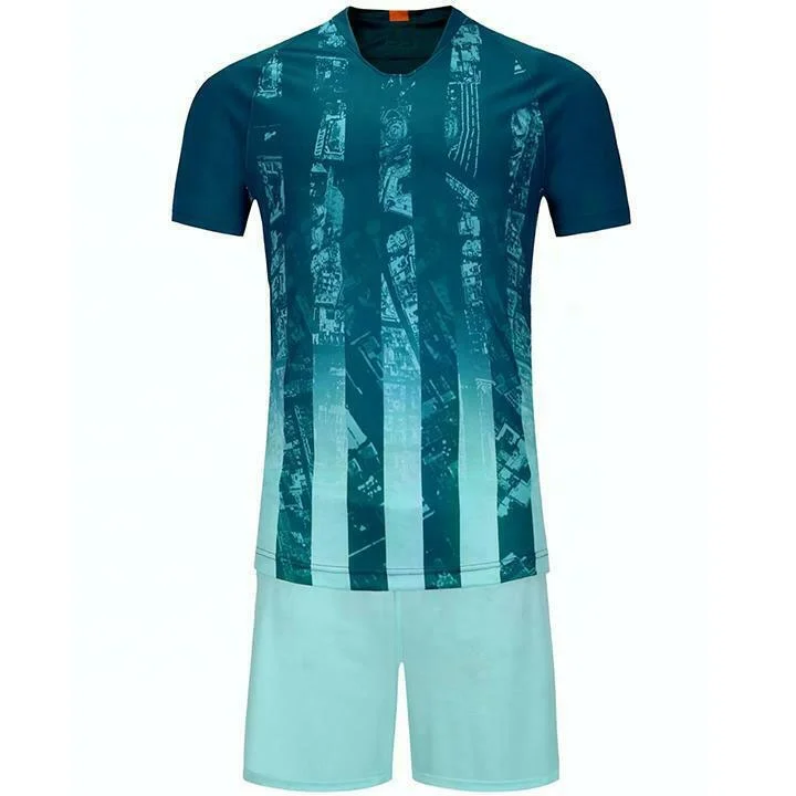 Custom Design Best Polyester Sublimation Soccer Football Uniforms Blank Green New Model Soccer Set Kids Soccer Jersey