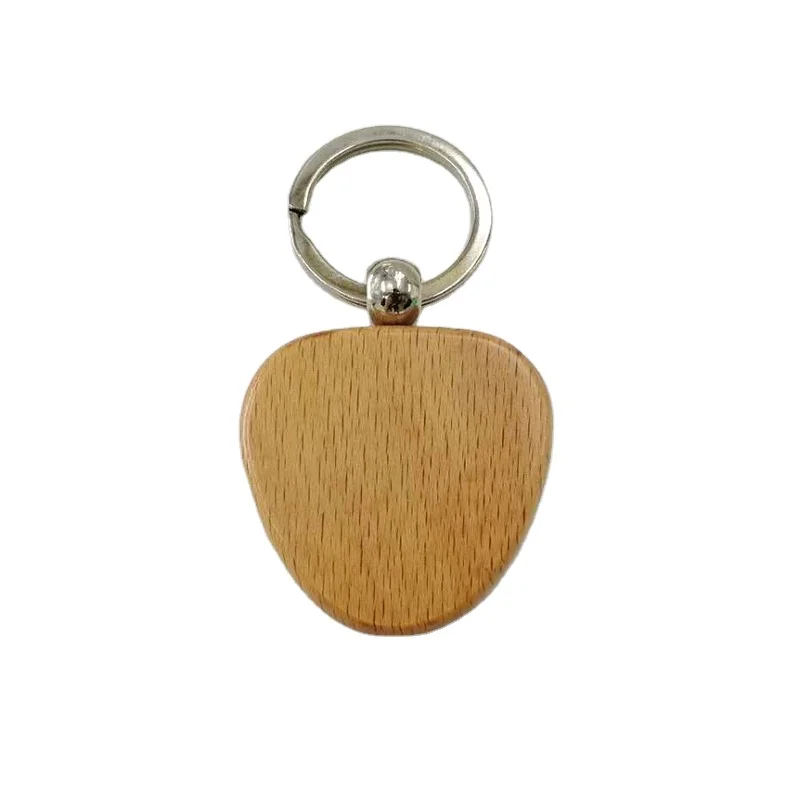 Multiple Styles Metal Keyring Keychains Blank Wood Laser Engraving Custom Leather Key Chain Wooden keychain
