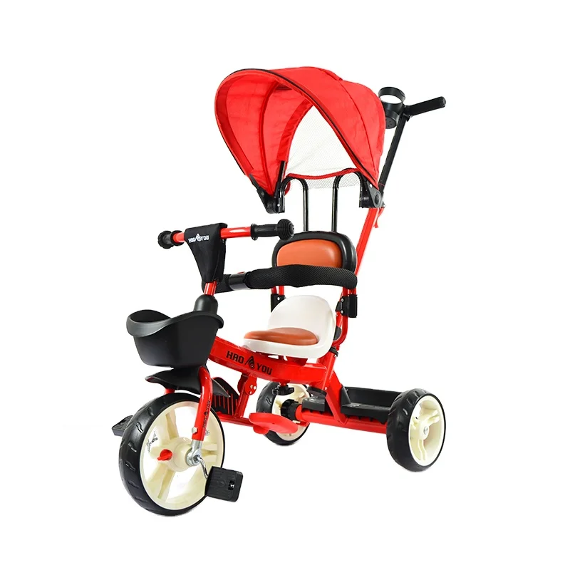 Hot selling Kids Tricycle factory oem Wholesale Tricycle forchildren  Cheap 4in1 Baby Tricycle