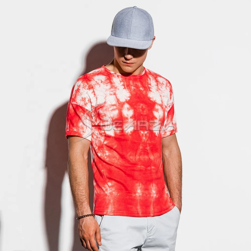 Manufacturer Wholesale Latest Awesome Design 100% Cotton Casual Custom Tie Dye Colorful Fashion Short Sleeves T Shirt