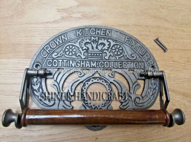 vintage Antique TOILET PAPER  ROLL HOLDER Choose Aluminum designs cast industrial old farmhouse country cottage Kitchen Roll