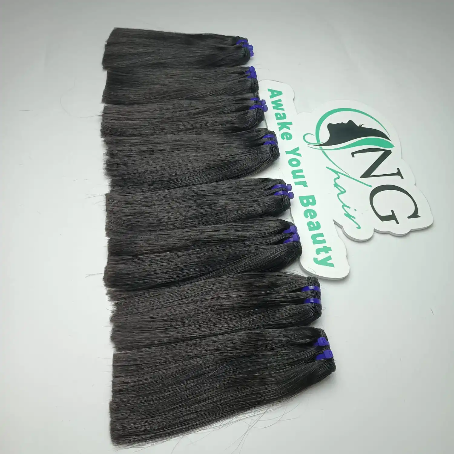 2024 Double Drawn Machine Double Weft Straight Weft Hair Extensions Manufacturer-Made from Vietnamese Human Hair Vietnam