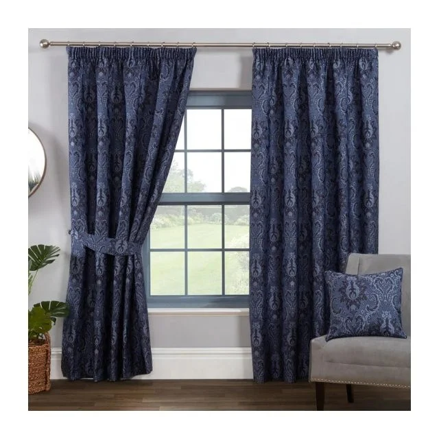 Ring Spun 100% Cotton Embroidered Thickened Shading Curtains For Living Room Bedroom Home Decoration Custom Partition Curtains