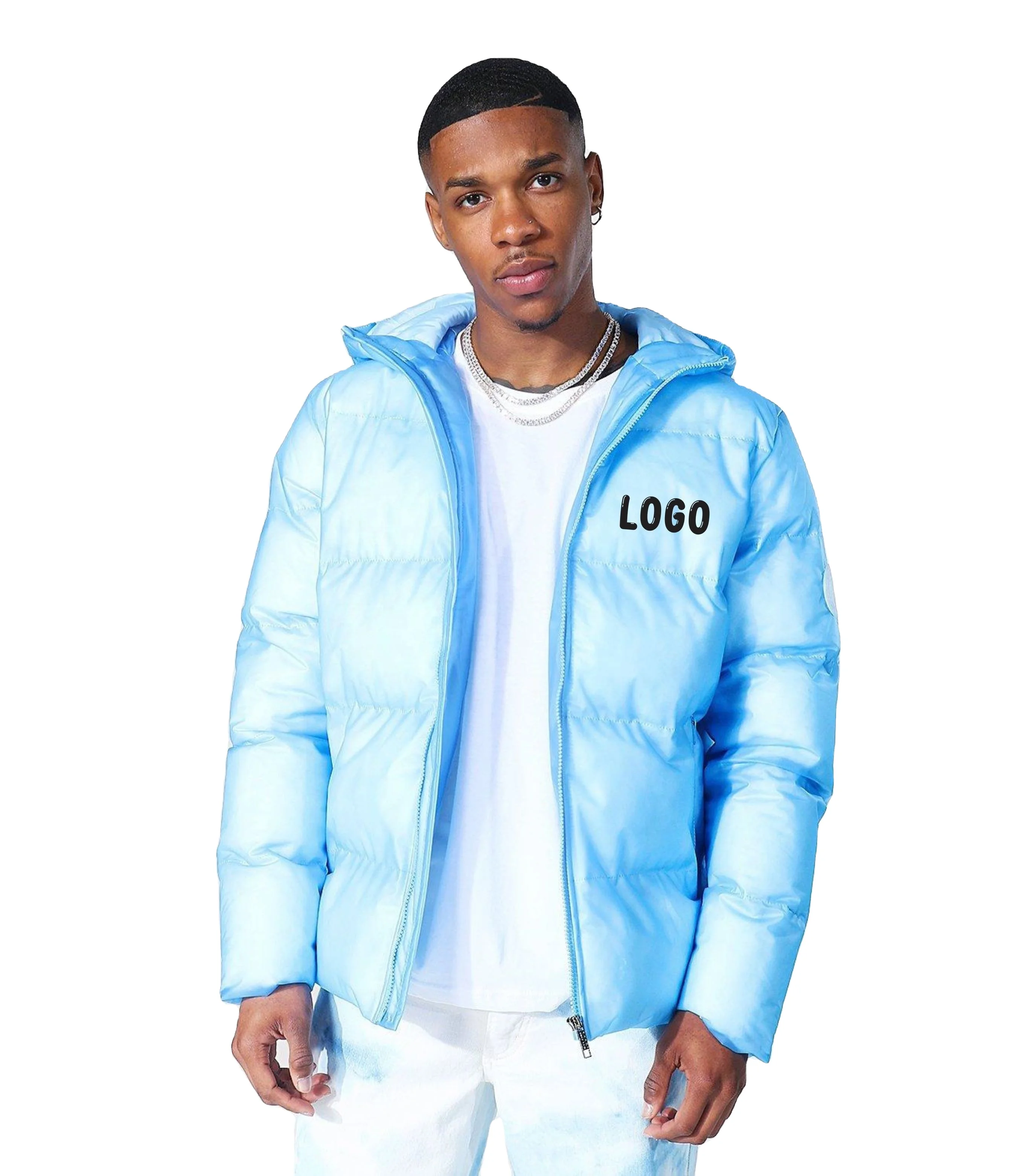 Doper, супер качество, индивидуальные мягкие небесно-голубые Пуховые Стеганые Куртки, оптовая продажа, мужские пуховики