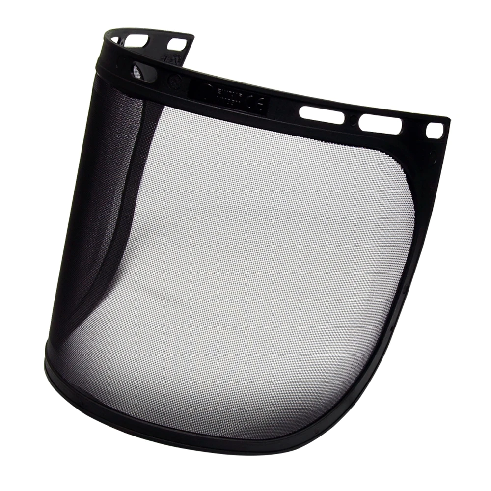 CE black steel mesh visor PP edge for face protection