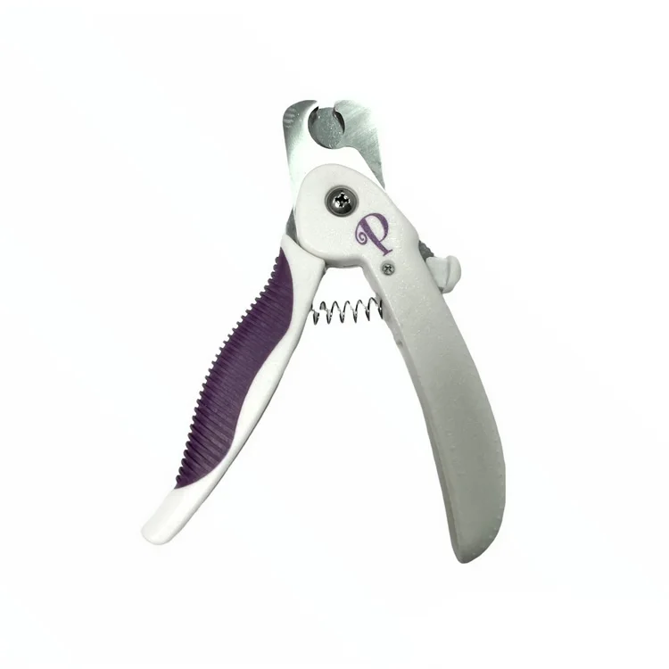 Dog Nail White Purple Clipper with Safety Guard for Pet Care
