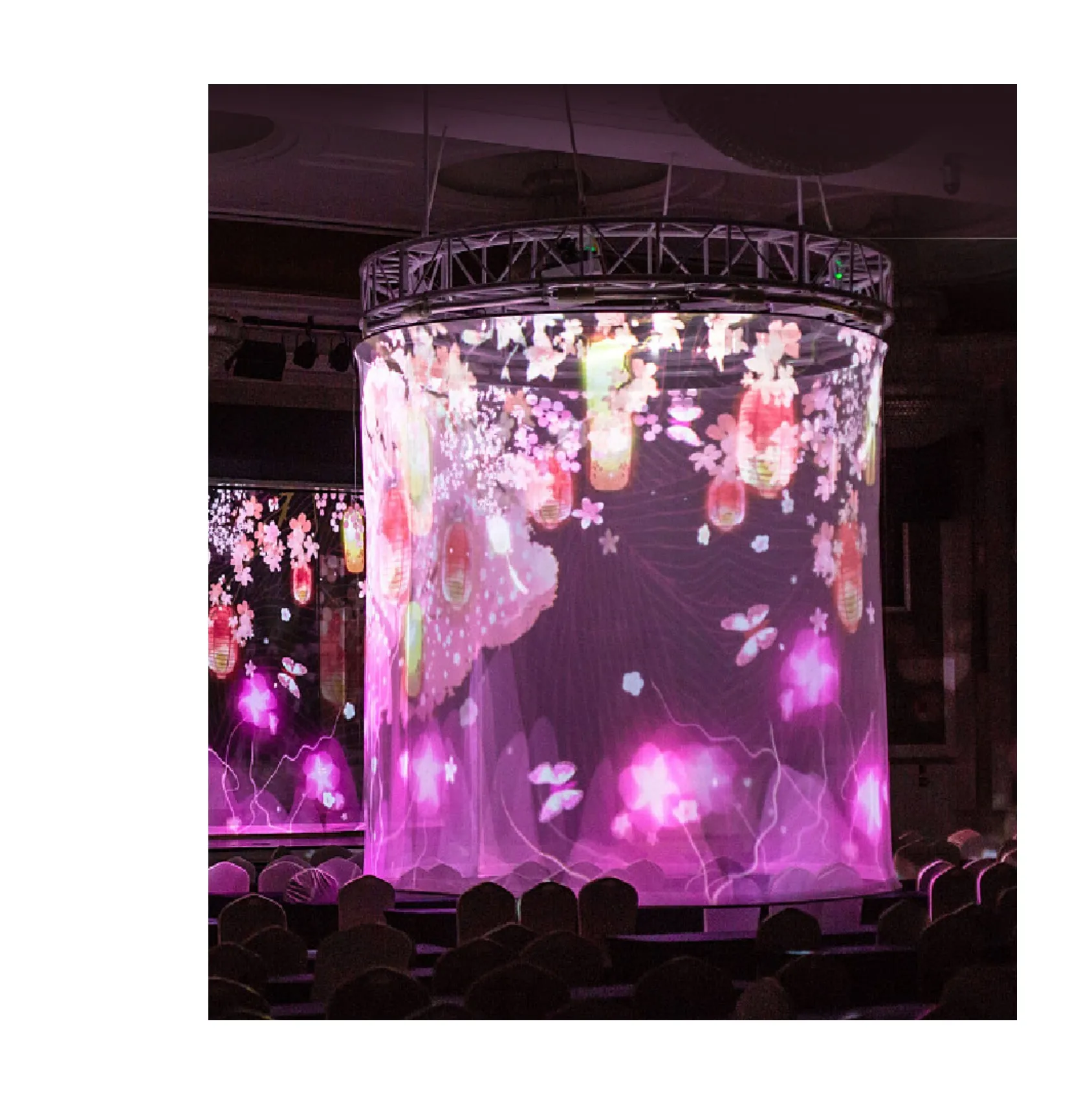 air display holo gauze ,Holographic mesh projector screen