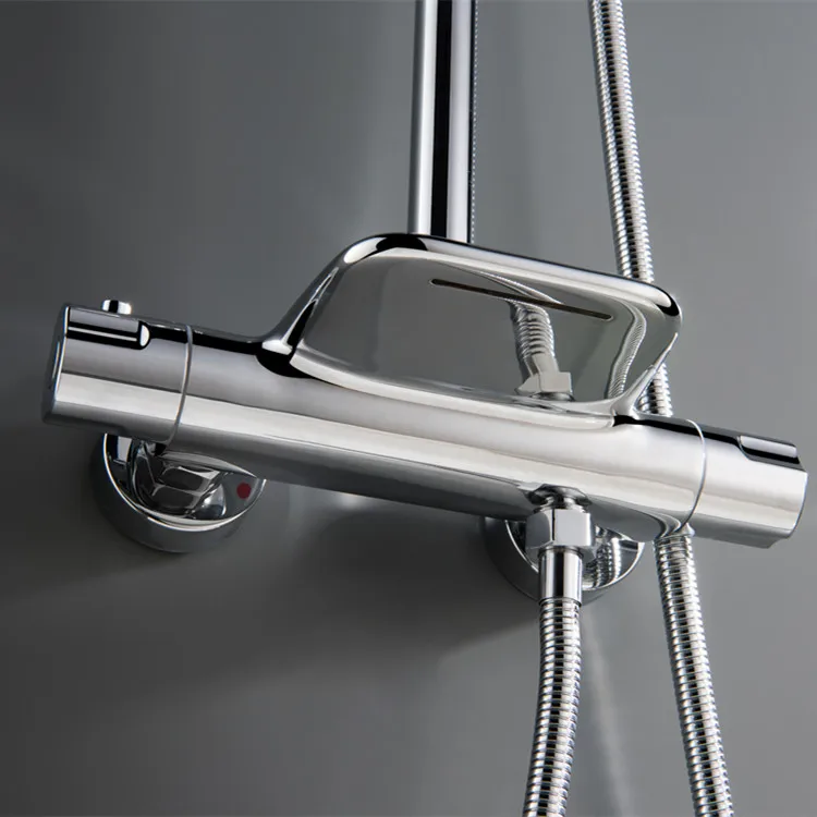 modern rain shower set sanitary ware in wall chrome brass mixer faucet bathroom tub with handle faucets