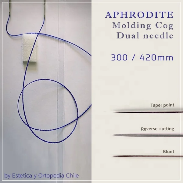 New Trending 2022 NEW APHRODITE DUAL NEEDLE PDO PLACL Double Thread Molding / 3D 4D 6D 12D Cog For Strong Face Lifting Effect CE
