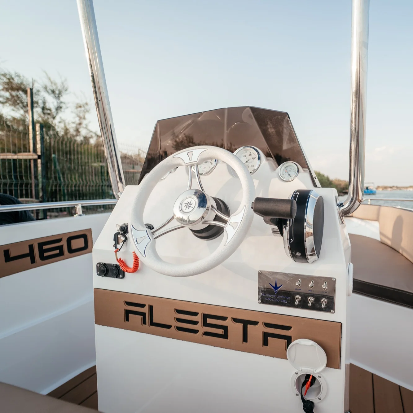 Alesta Marine Luxury Marlin 460 Model DARK BLUE New Fiber Glass Fishing Speed Boat Best Quality White Ocean Sea Lake River 4.5 m