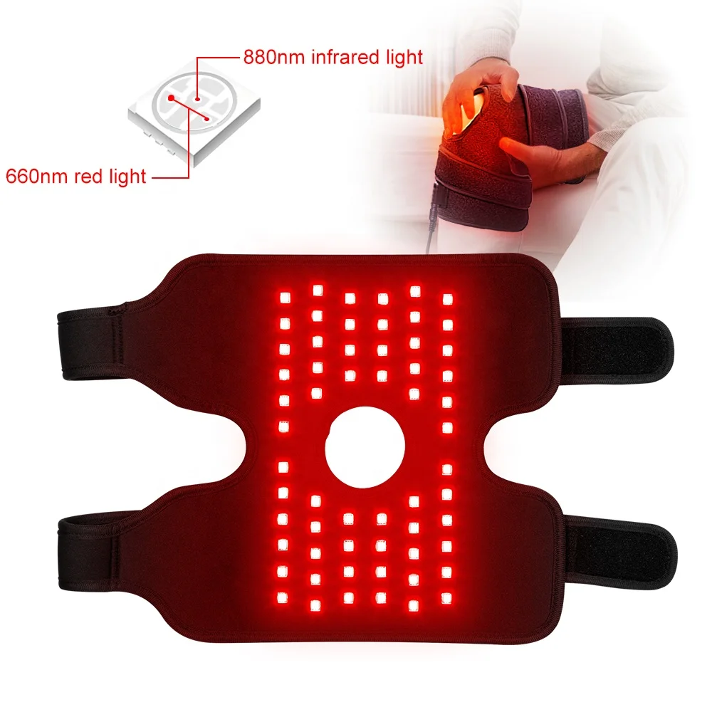 DGYAO Led Infrared Therapy 2 in 1 Knee Elbow Pain Relief Wrap Pad for Elbow Arthritis Sore Joint Near Infrared Red Light Therapy