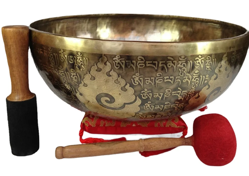 Handmade Tibetan Mantra Buddhist Singing Bowls, Healing & Bells Buddhist Meditation Buddhist Music