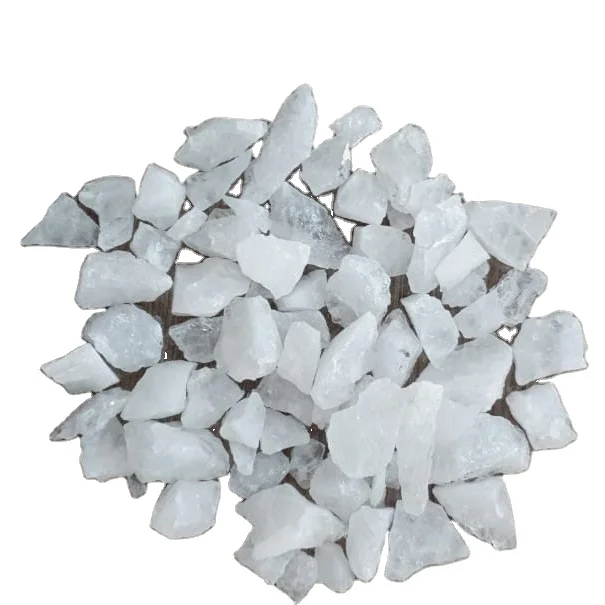 Pure White crystalian quartz high silica contain White Quartz Lumps for glass  Industrial used