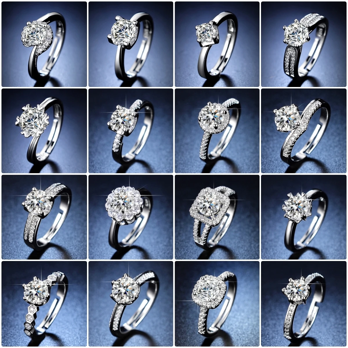 Certificate 10k 14k 18k Solid In Real Gold Moissanite Diamond Wedding Engagement Ring Set For Women Jewelry AU750 1 2 3 Carat