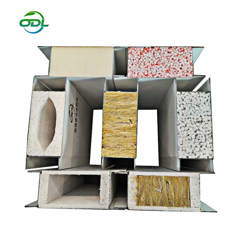 Oudelong  Machine Made Cleaned Hollow Rock Wool Color Steel Plate for Construction Site Clean Room