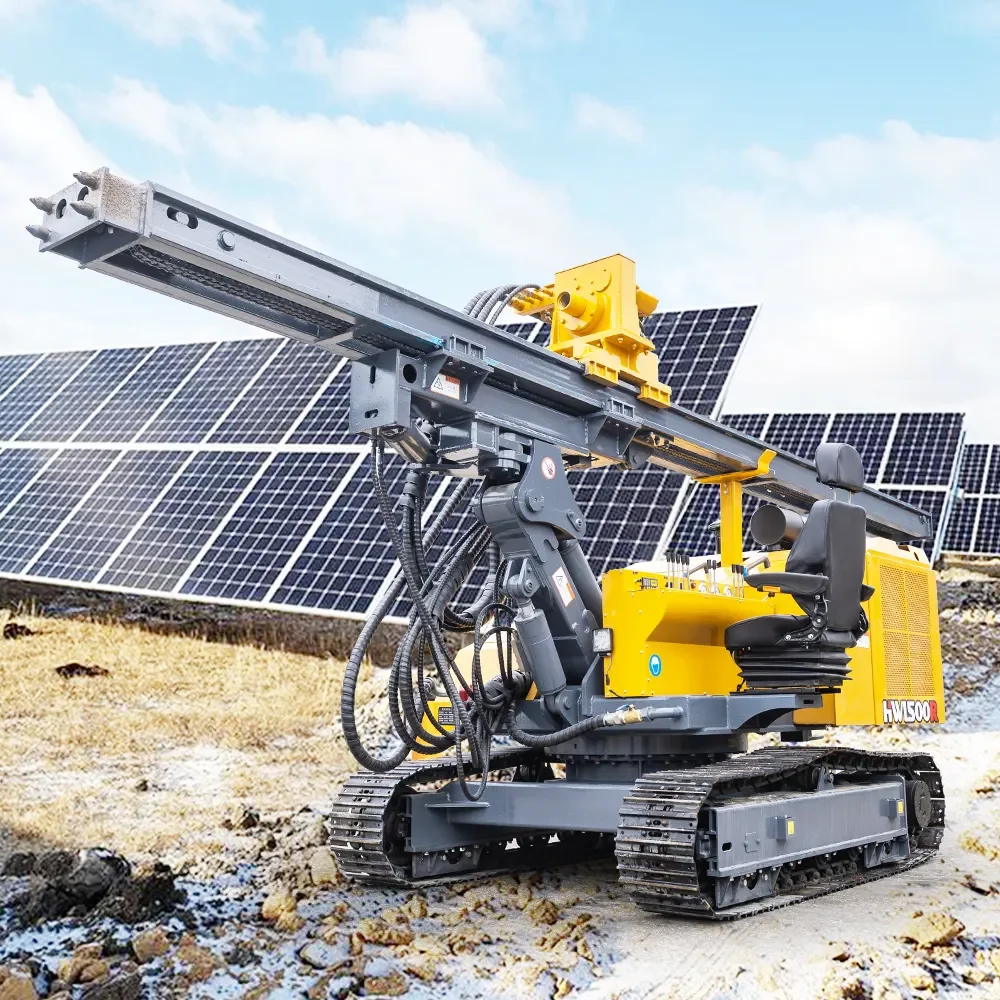 HENGWANG solar Pile Foundation Drilling Machine helical hydraulic static pile driver pile drilling rig machine