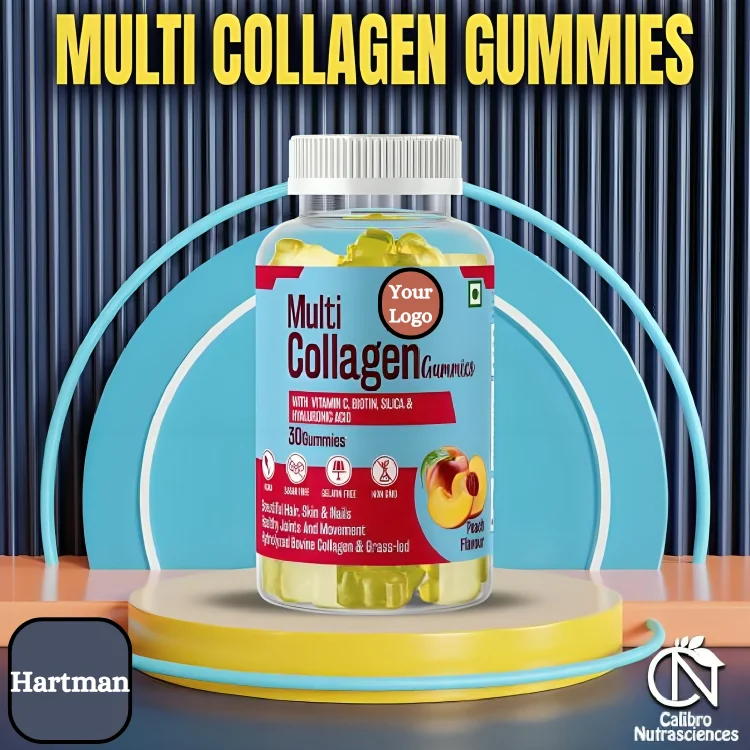 Factory Direct Sale Multi Collagen Gummies for Supports Joint, Skin, and Bone Health Promotes Collagen Production