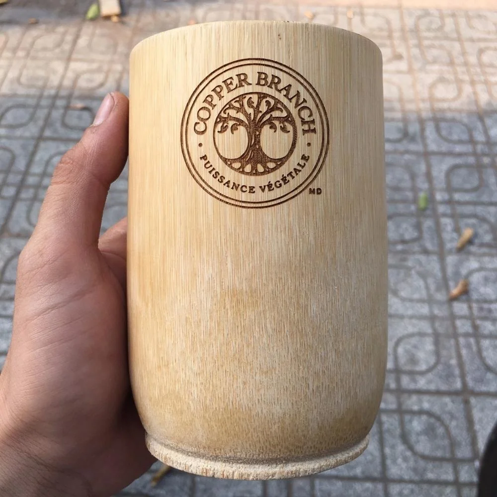 Natural custom logo bamboo reusable coffee cups from Vietnam