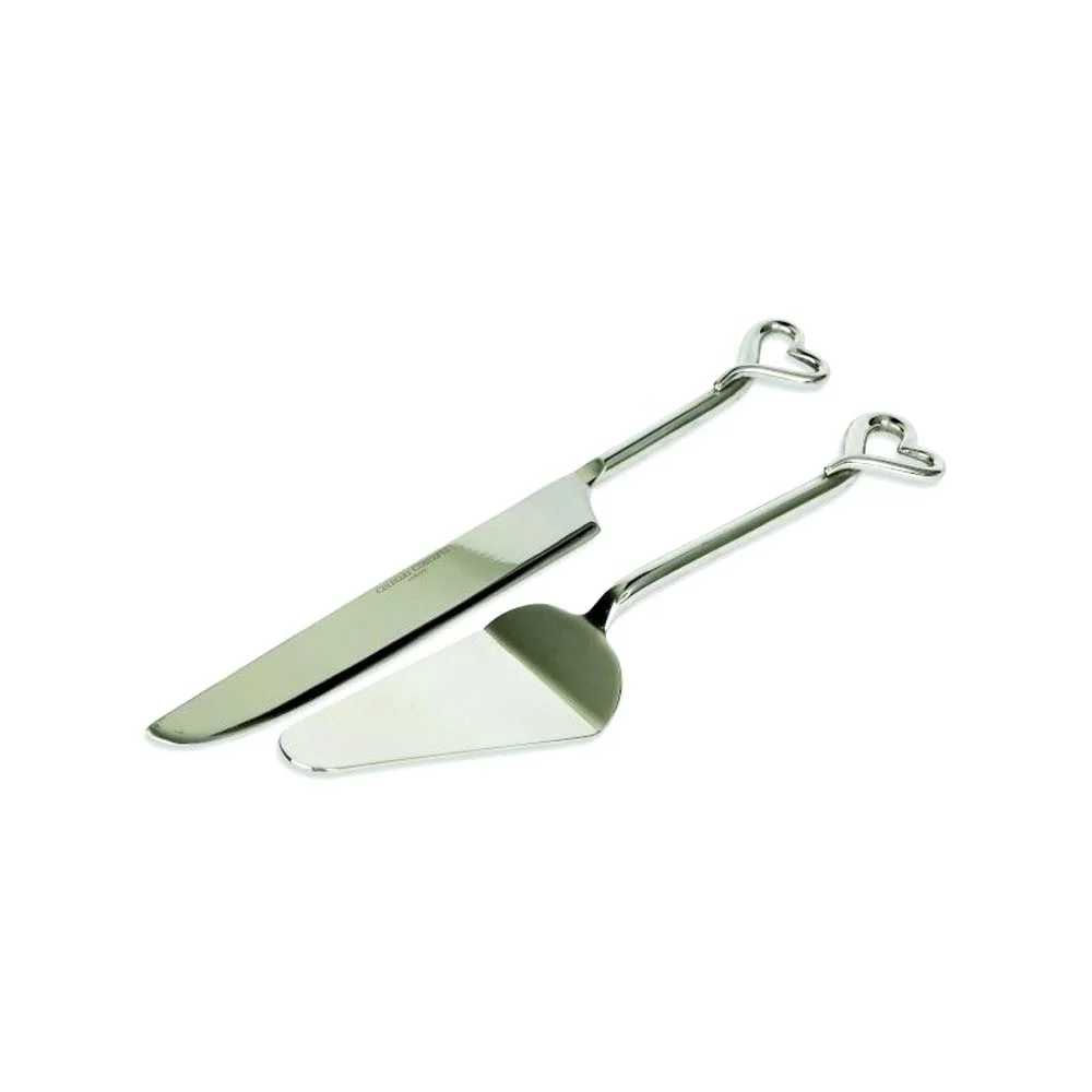 Bakeware Cake Server Set Stainless Steel Wedding Cake Cutter And Knife With Unique Ship Anchor End Design Handmade Long Handle