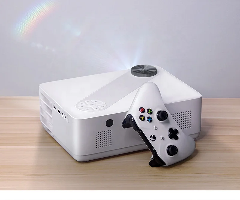 AKEY8S-Android 9, AUN Full HD проектор видеопроектор 4K панель расшифровки жидкокристаллического дисплея на домашний кинотеатр проектор луч LED-проектор для домашнего кинотеатра