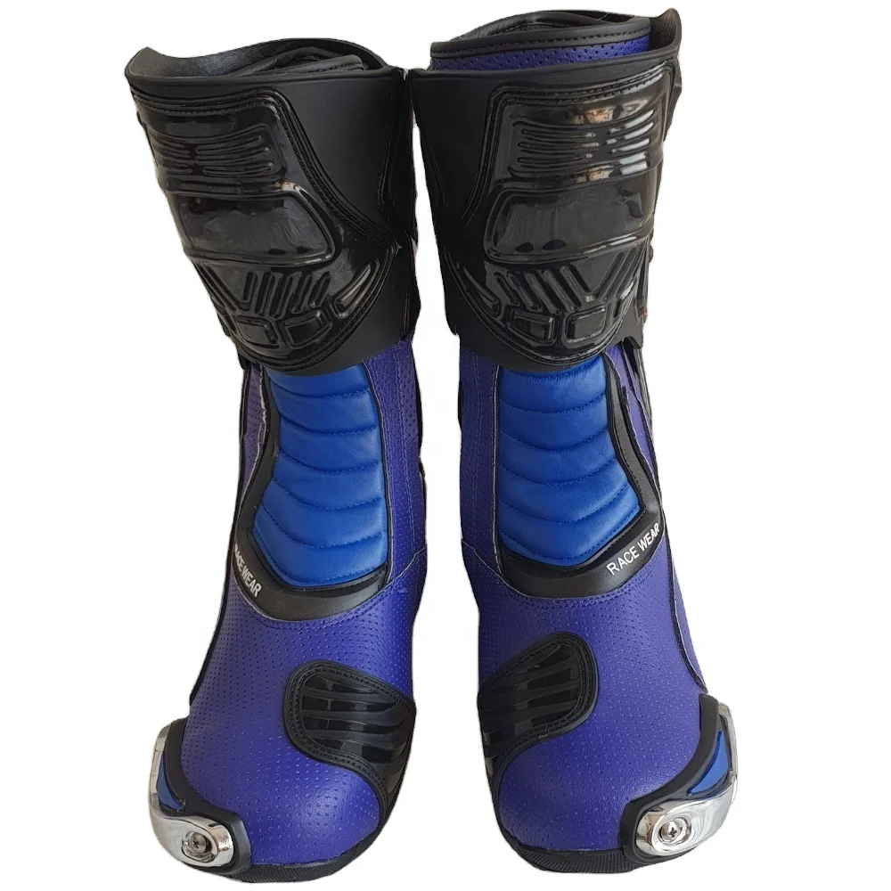 Top quality custom color Motorbike Genuine leather Racing boots Manufacturer and supplier Pakistan