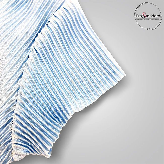 Kids Fashion Two Pieces Set Baby Girls Blue Pleated Top& Trousers Korean Style