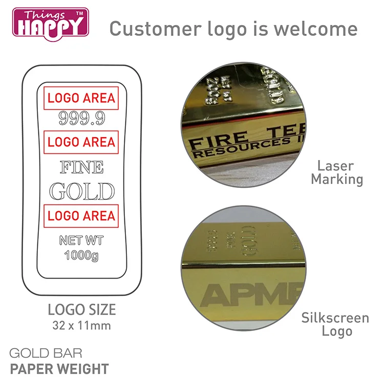 Cheap Souvenir Plastic Fake Gold Biscuts Pure Gold Bar Suisse Gold Bars Paper Weight