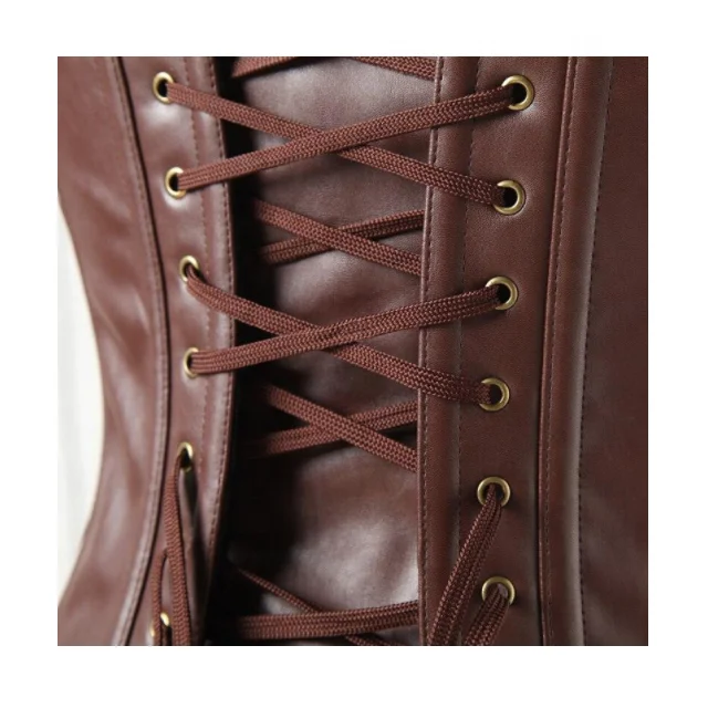 Premium Quality Zipper Over Burst Corset Top Made With Cow Skin Leather For Women Available In Low Prices