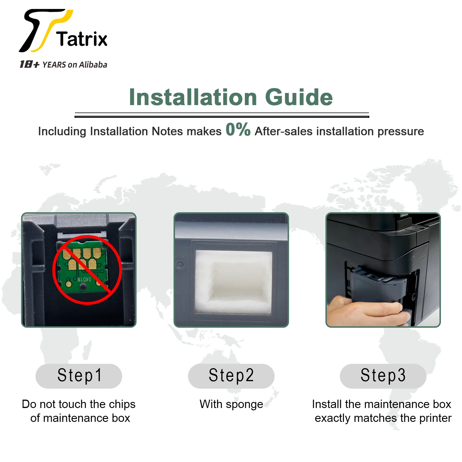 Tatrix L3110 compatible waste ink tank pad sponge for Epson L1110/L1119/L3100/L3106/L3108 /L3109/L3110