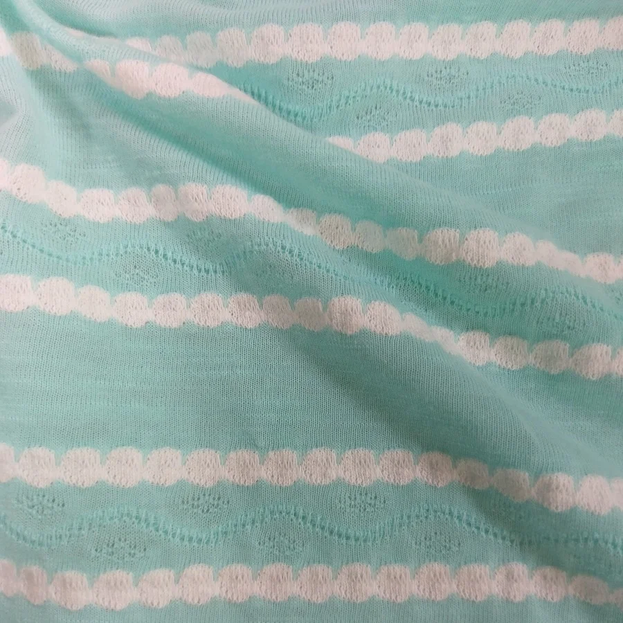 Polyester cotton knitted jacquard fabric for shirt kids wear textured fabric #SJ-36998