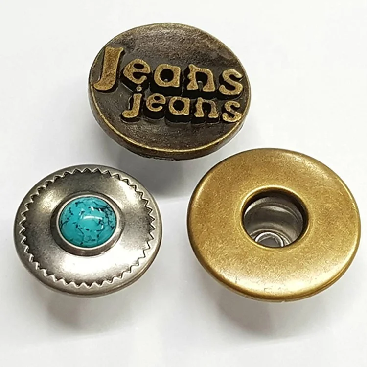 Wholesale Hot sale Metal brass jeans button