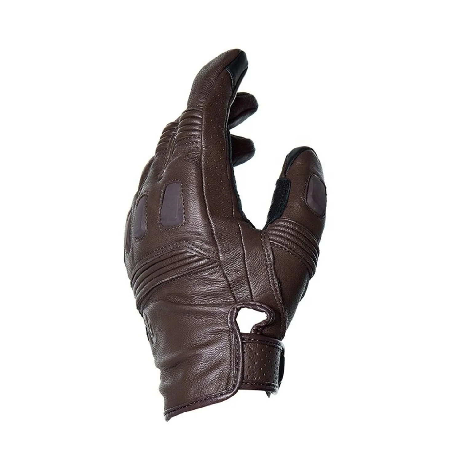 Gold and brown leather working gloves True Fit Cowhide and Spandex Full Finger Mechanics Gloves with Elastic Hook and Loop Cuff