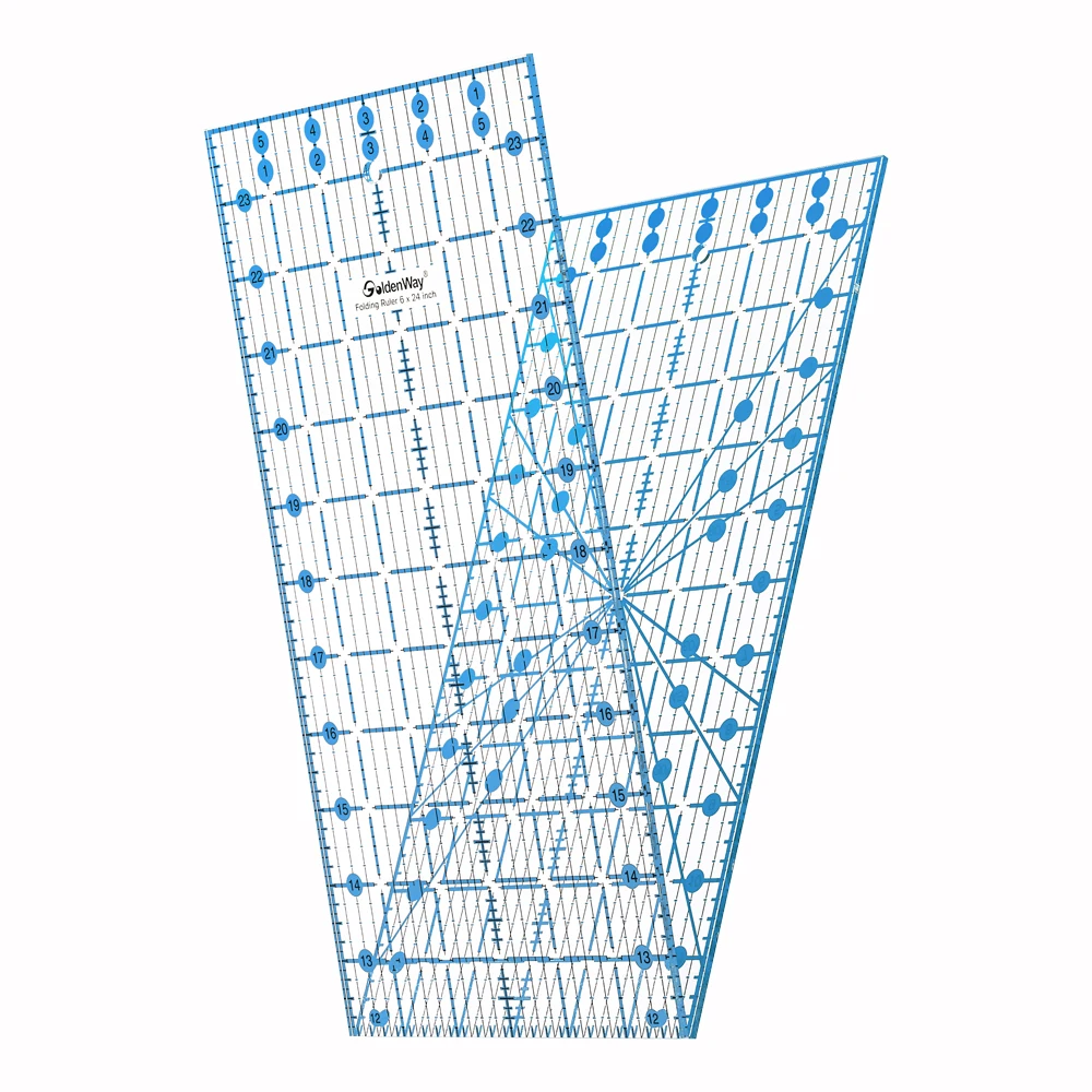 Multiple Sizes Customized Logo Non Slip Acrylic Quilting Sewing Ruler