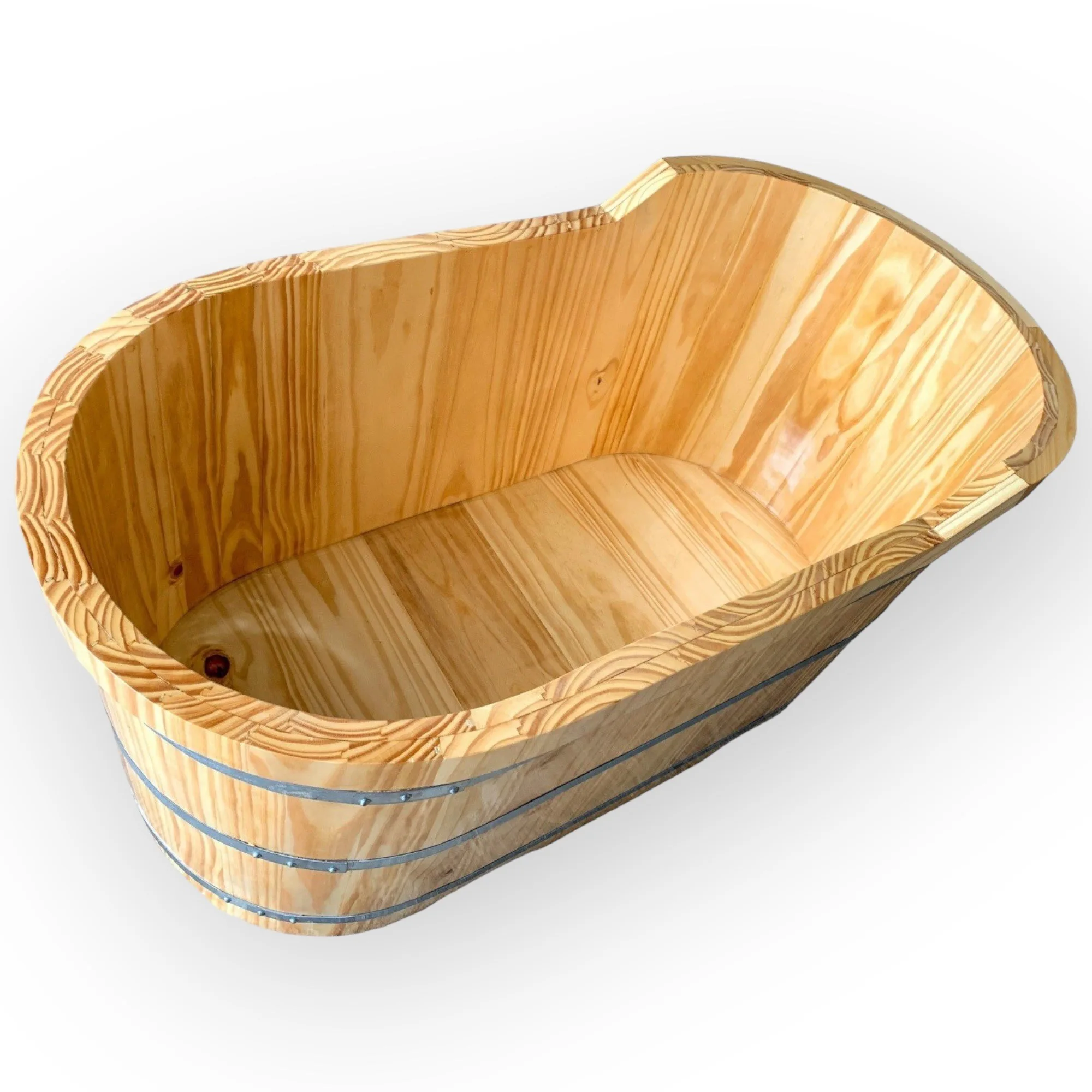 Hot sale High Quality Custom Made Round Wooden Frame Bathtub/ Natrual Wooden Barrel Bath Tub For Spa Villa From Vietnam