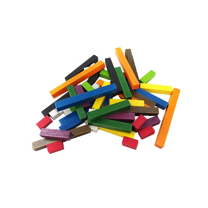 Деревянные стержни Cuisenaire 1-10 см, Строительные кирпичи, деревянные бруски, игрушки, математические учебные пособия