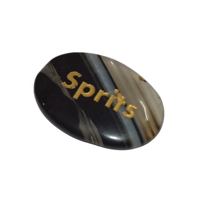 Buy Black Onyx Sprits  Engraved Stone Online : Engraved Stone With High Quality | Customized Engraved Stones