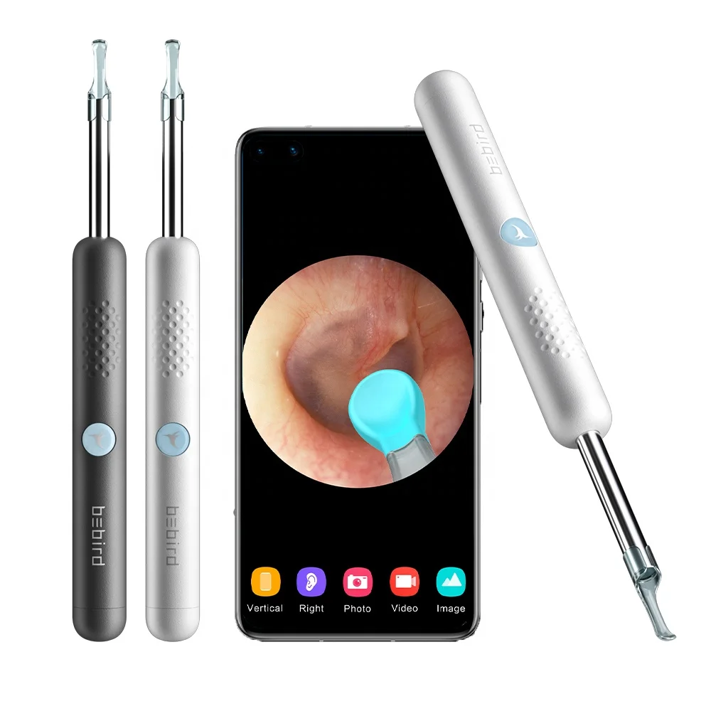 Bebird original factory New Model R1 smart camera earpick set ear cleaner white and black appearance  for adults and children