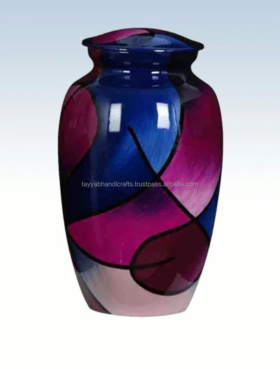 handicraft metal printed urn custom design craftsman handmade finished memorial adult urns for loved one funeral supplies urns