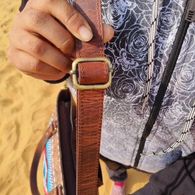 New Arrival Western Navajo Handmade Aztec Tooled Leather Fringe Tote Bags Hot Selling Women Shopping Bag Vintage Style Tote Bag