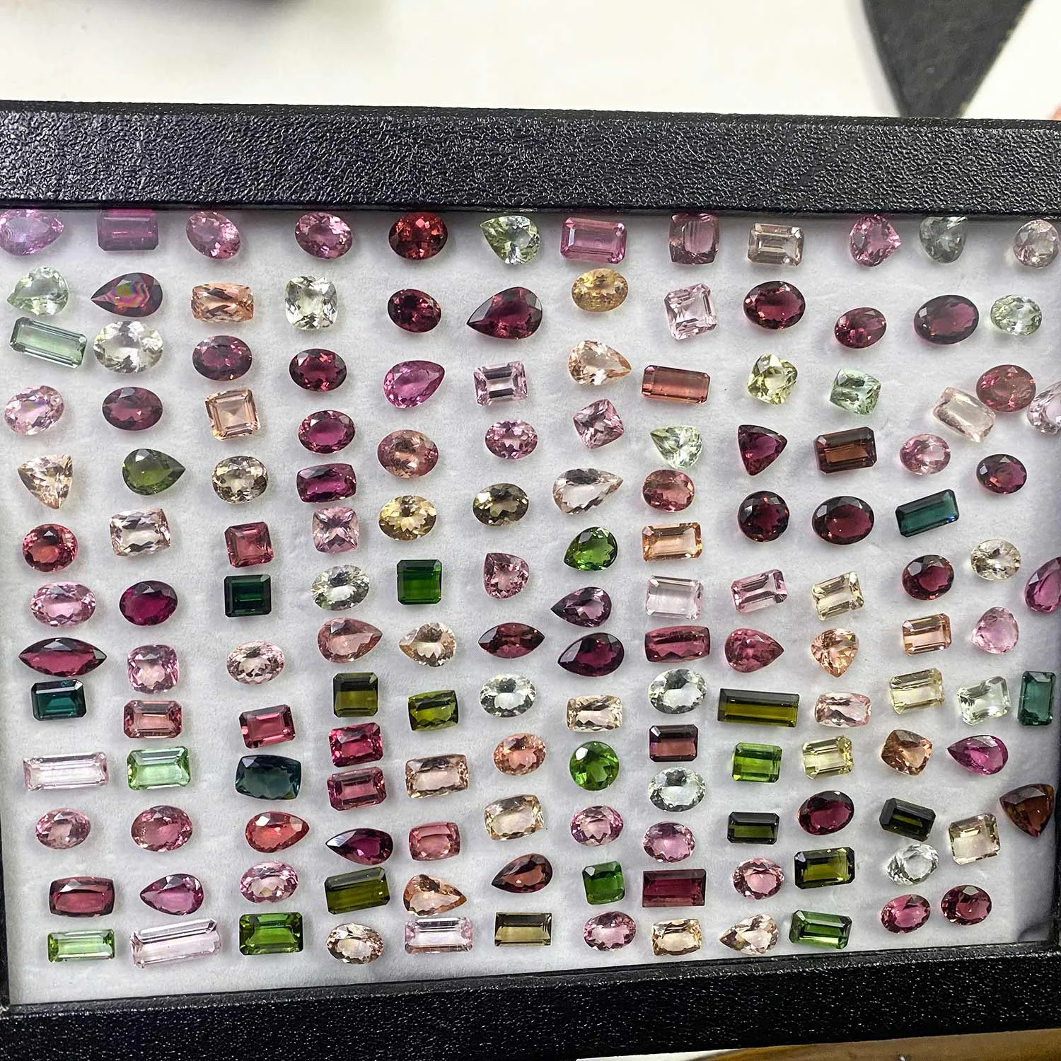 Free Shipping Mix Color Loose Gemstone Natural Tourmaline Free Size Faceted Cut Bulk Polished Gemstone For Jewelry Making Supply