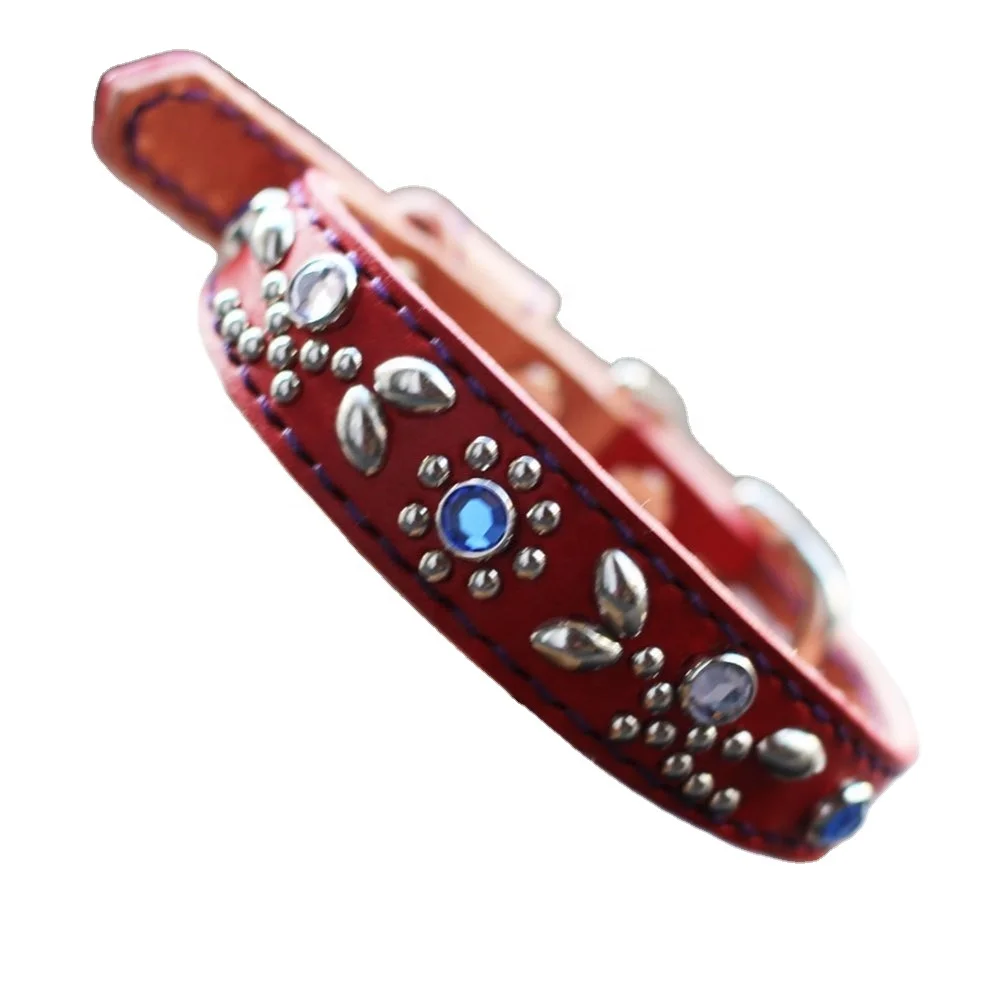 Handmade Premium Quality Leather Dog Collar with Studs Work Manufacturer