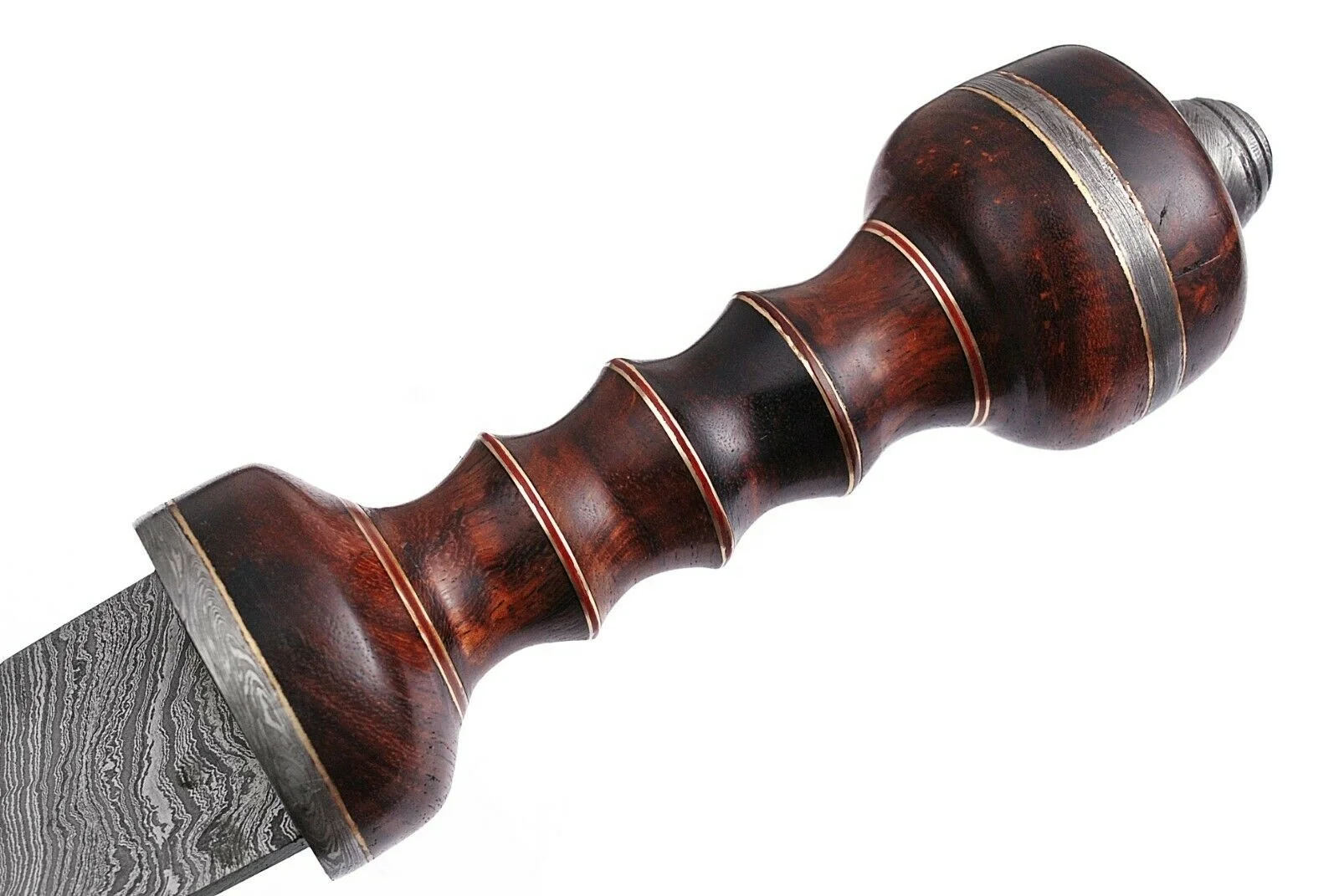 Custom HANDMADE DAMASCUS STEEL BLADE ROMAN GLADIUS SWORD,ROSE WOOD HANDLE