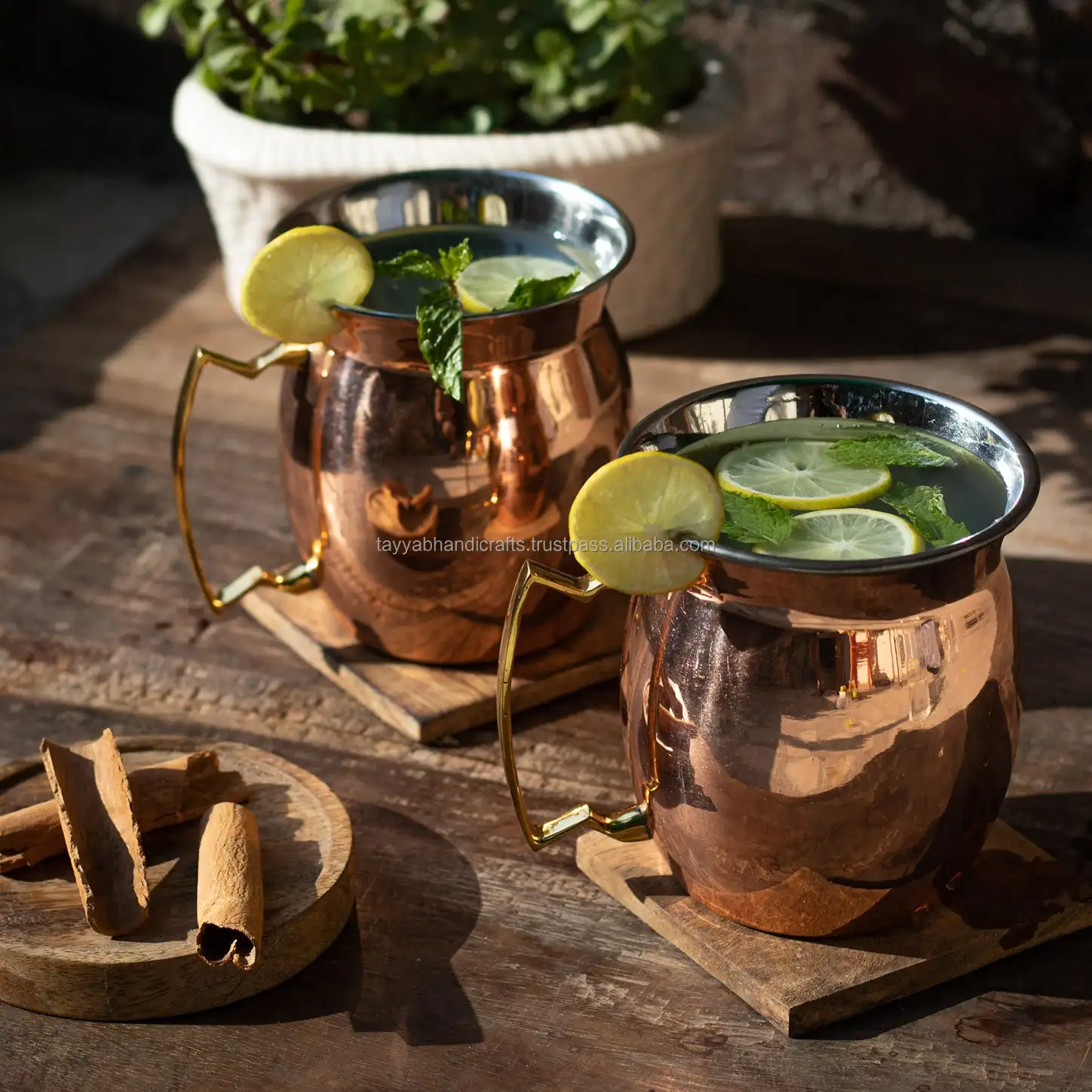 Pure Copper Coffee Mug Attractive Design Round Shape Water Drinking Mug For Restaurant Hotel Usage from India